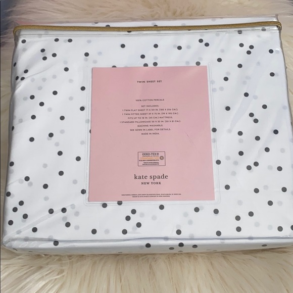 NWT Kate Spade deco dot sheets set - twin - Picture 3 of 4